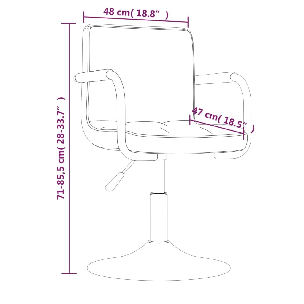 Eetkamerstoelen draaibaar 2 st fluweel zwart