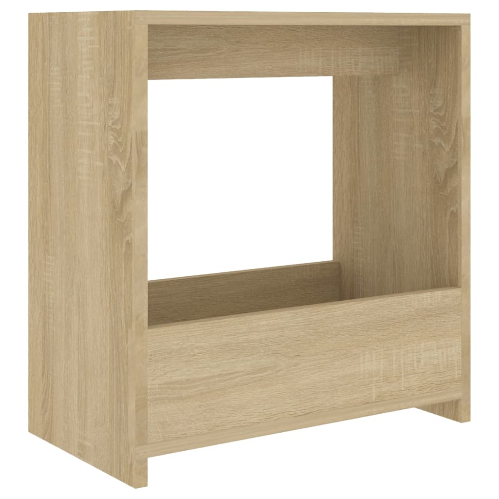 Bijzettafel 50x26x50 cm bewerkt hout sonoma eikenkleurig