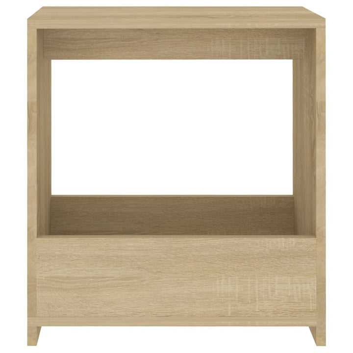 Bijzettafel 50x26x50 cm bewerkt hout sonoma eikenkleurig