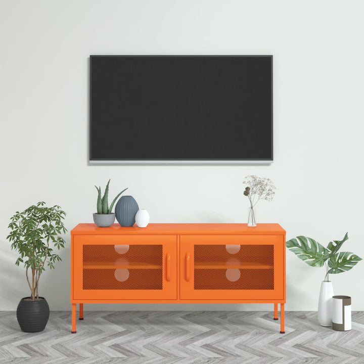 Tv-meubel 105x35x50 cm staal oranje