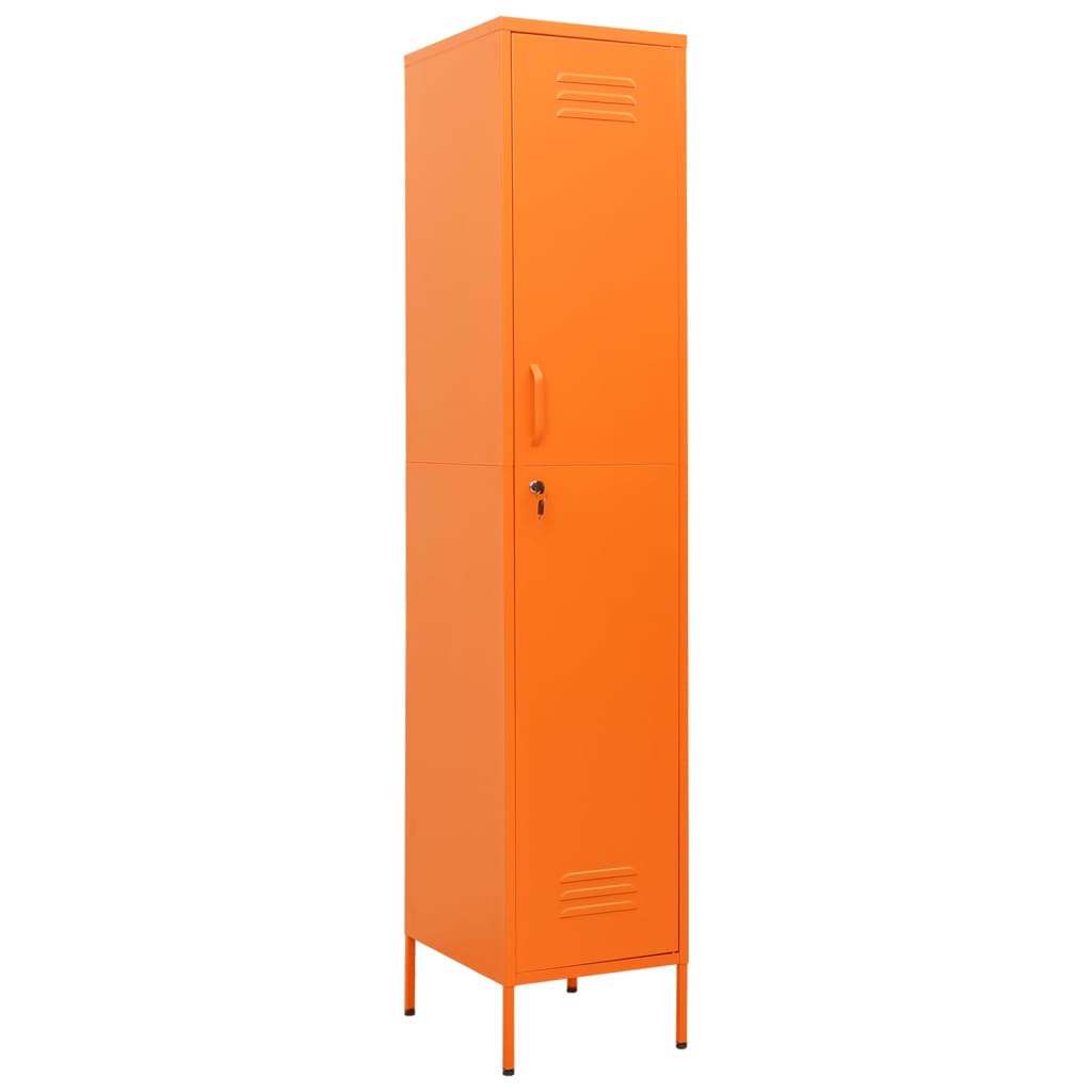 Lockerkast 35x46x180 cm staal oranje