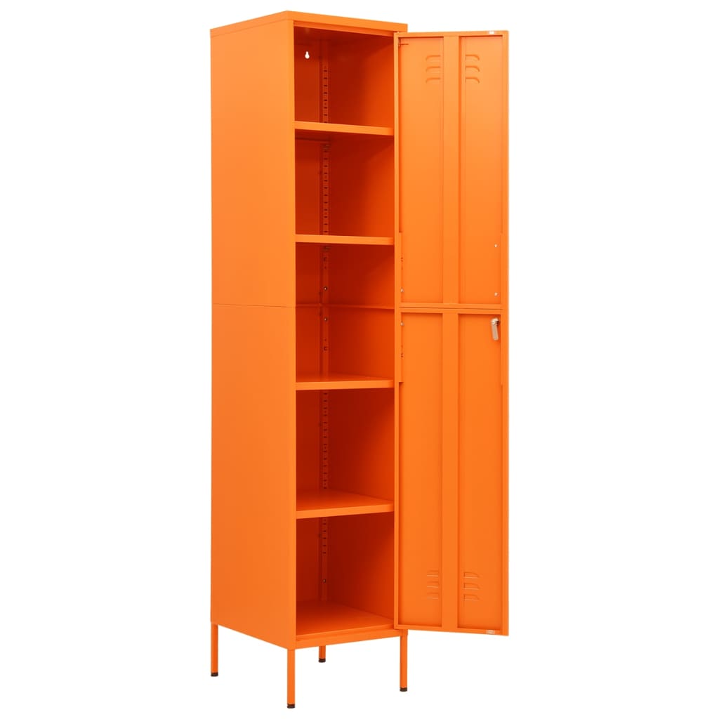 Lockerkast 35x46x180 cm staal oranje