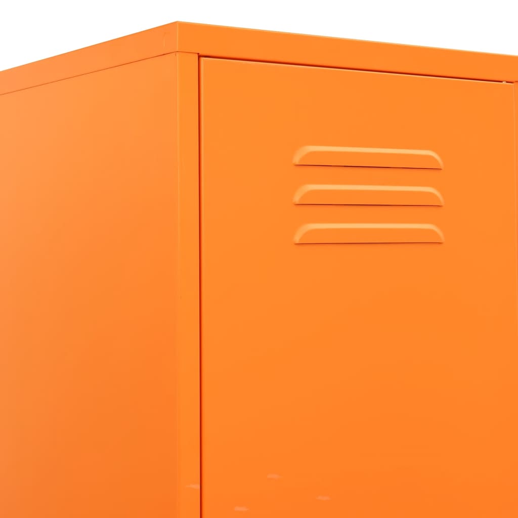 Lockerkast 35x46x180 cm staal oranje