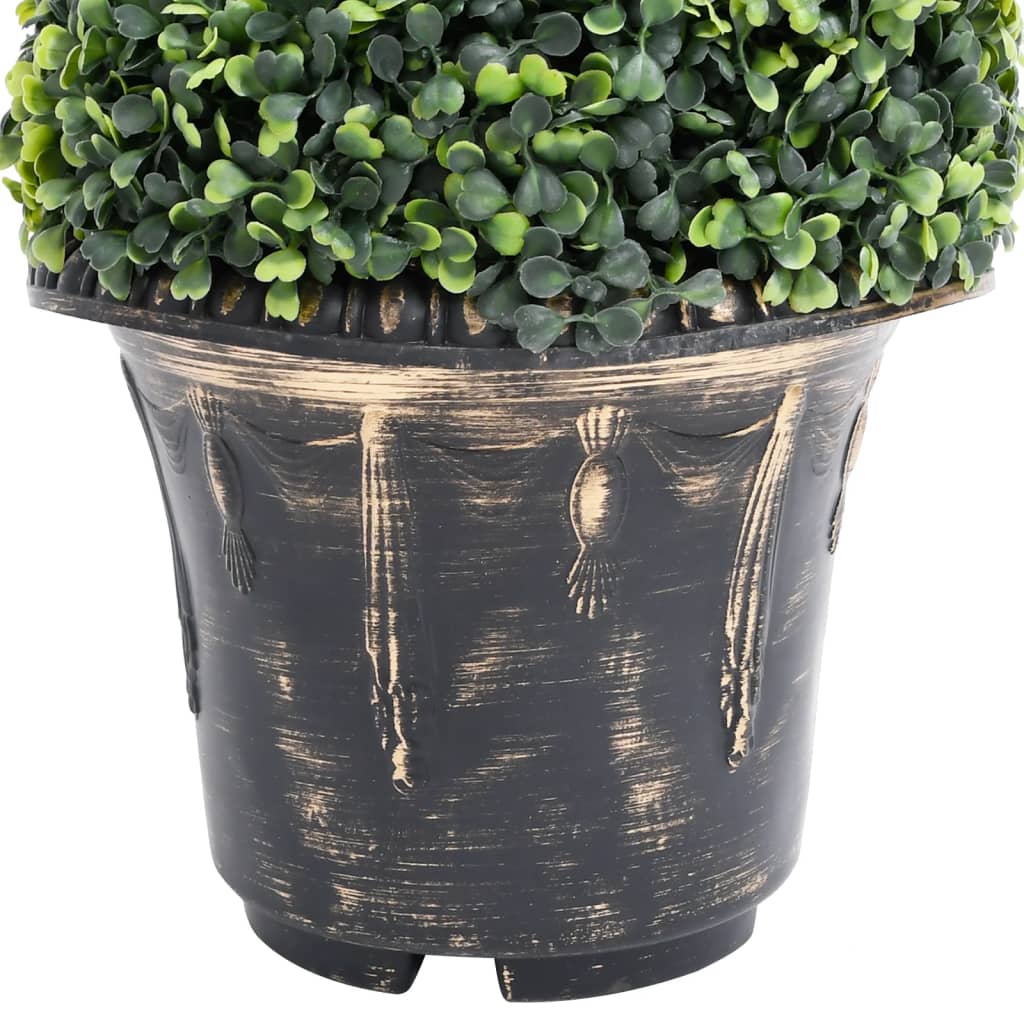 Kunstplant met pot buxus spiraal 117 cm groen