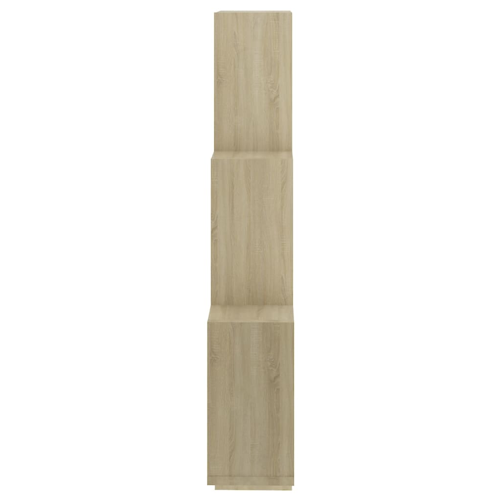 Wandschap kubus 78x15x93 cm bewerkt hout sonoma eiken