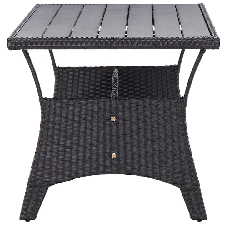 Tuintafel 120x70x66 cm poly rattan zwart