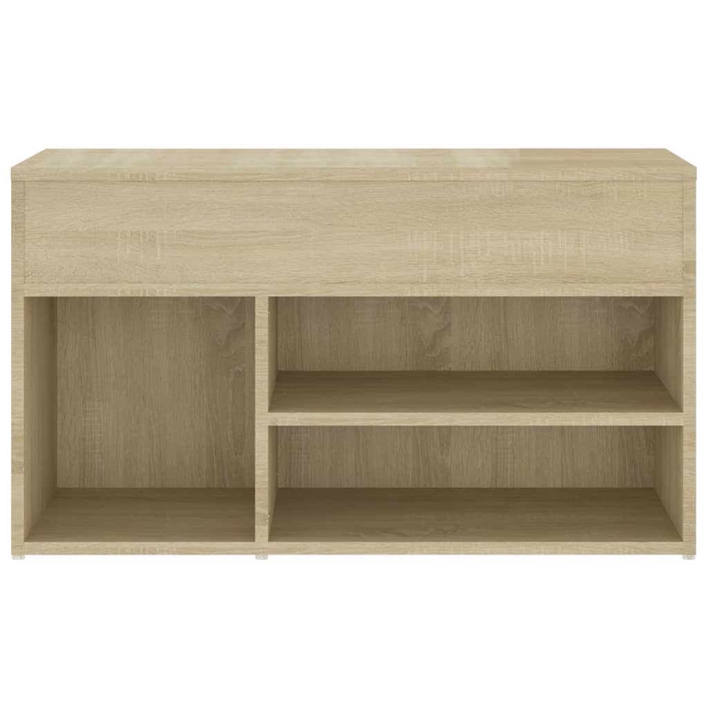 Schoenenbank 80x30x45 cm bewerkt hout sonoma eikenkleurig