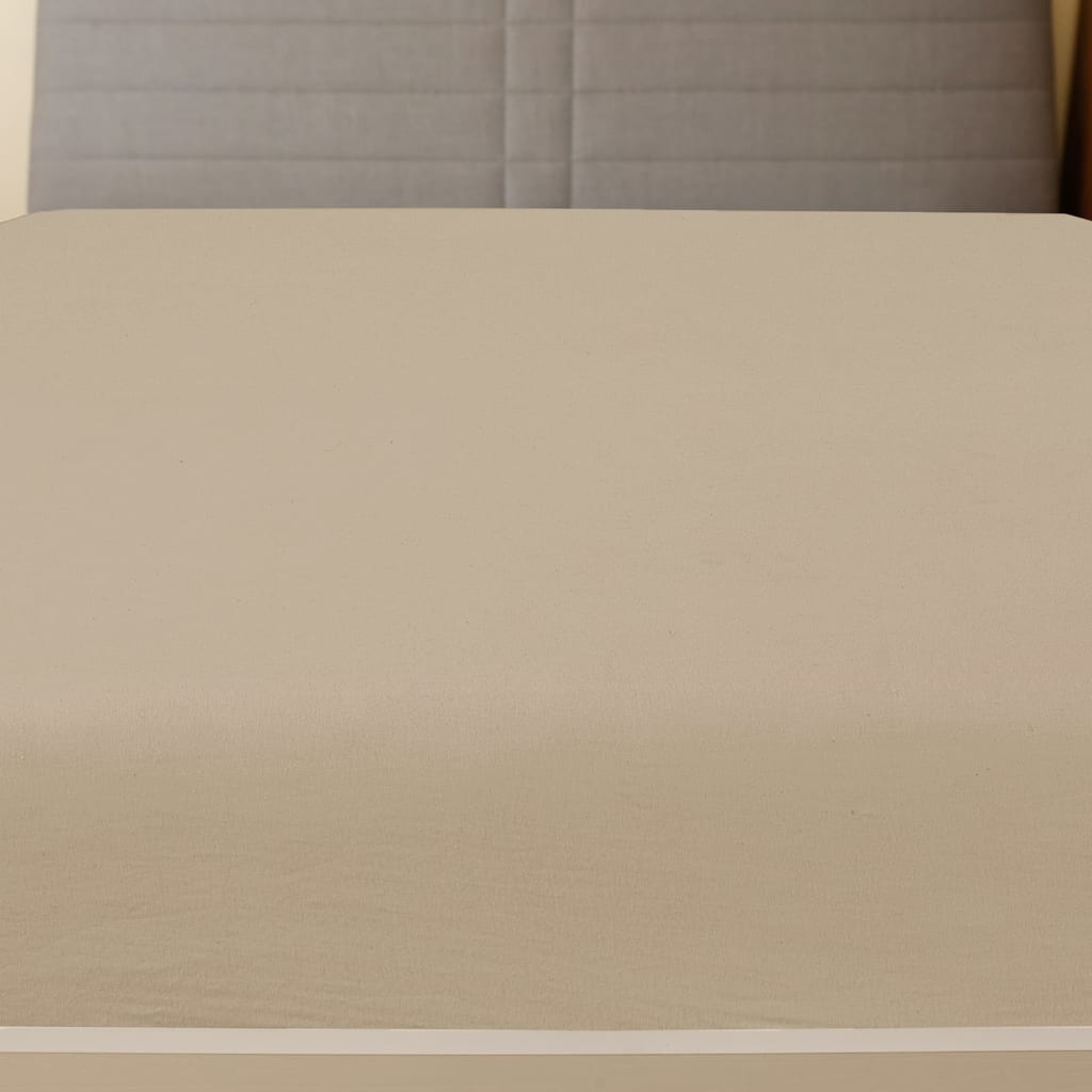 Hoeslaken jersey 100x200 cm katoen taupe