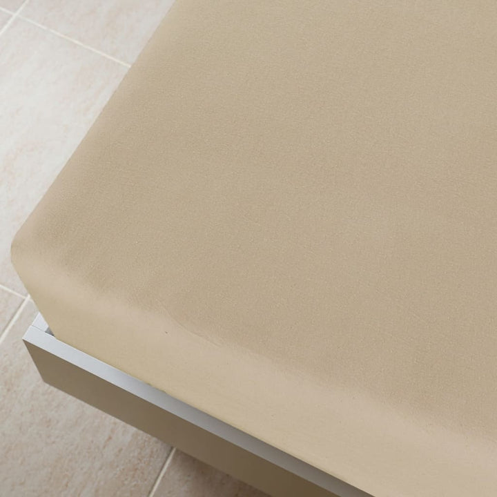 Hoeslaken jersey 100x200 cm katoen taupe