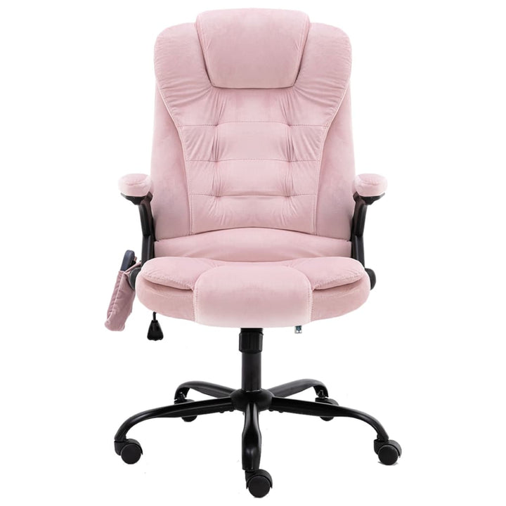 Massagekantoorstoel fluweel roze