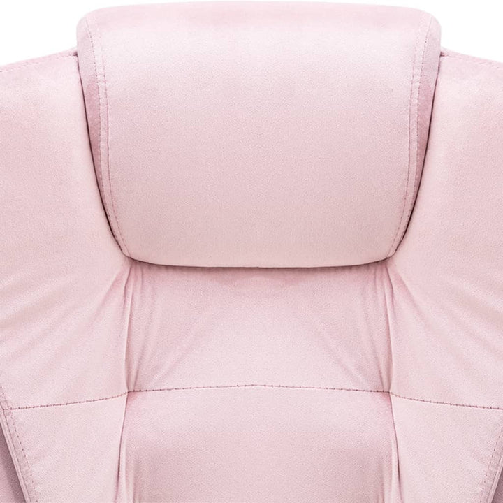 Massagekantoorstoel fluweel roze