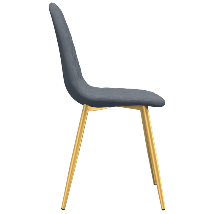 Eetkamerstoelen 6 st fluweel donkergrijs