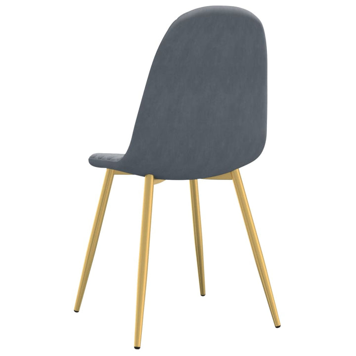 Eetkamerstoelen 6 st fluweel donkergrijs