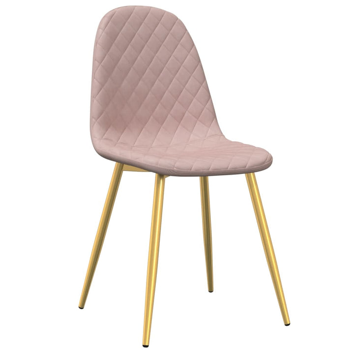 Eetkamerstoelen 6 st fluweel roze