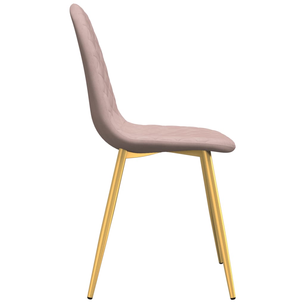 Eetkamerstoelen 6 st fluweel roze