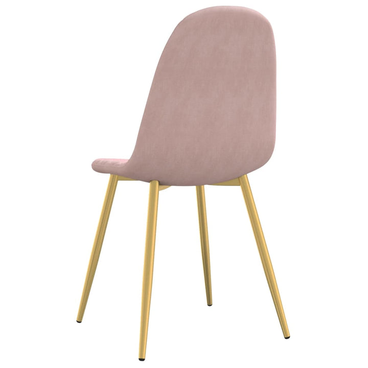 Eetkamerstoelen 6 st fluweel roze