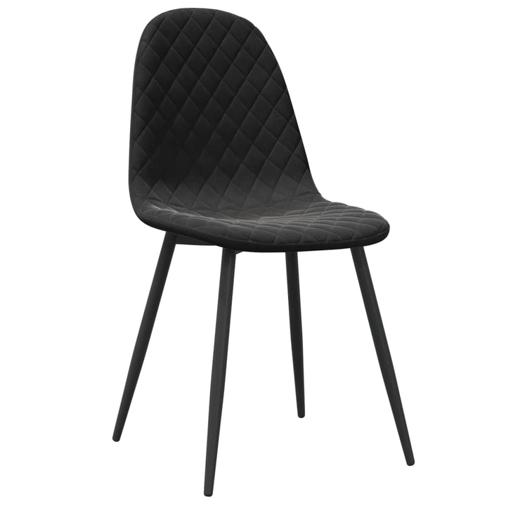 Eetkamerstoelen 6 st fluweel zwart