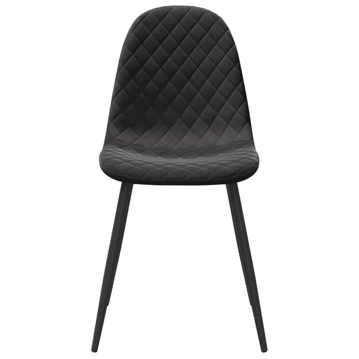 Eetkamerstoelen 6 st fluweel zwart