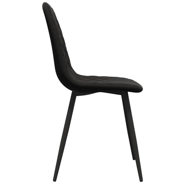 Eetkamerstoelen 6 st fluweel zwart