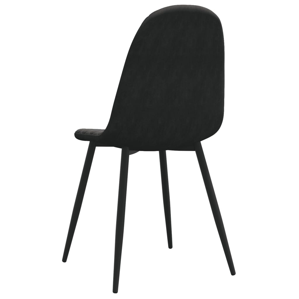 Eetkamerstoelen 6 st fluweel zwart