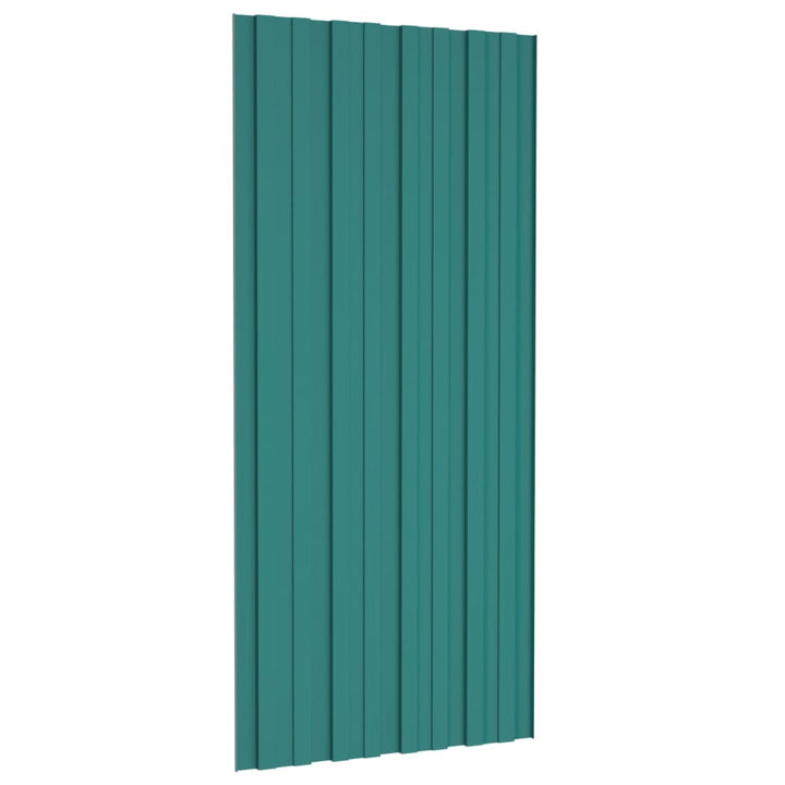 Dakpanelen 36 st 100x45 cm gegalvaniseerd staal groen