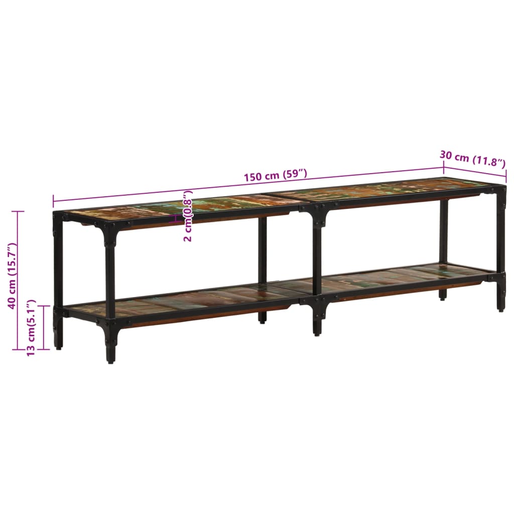 Tv-meubel 150x30x41 cm gerecycled hout