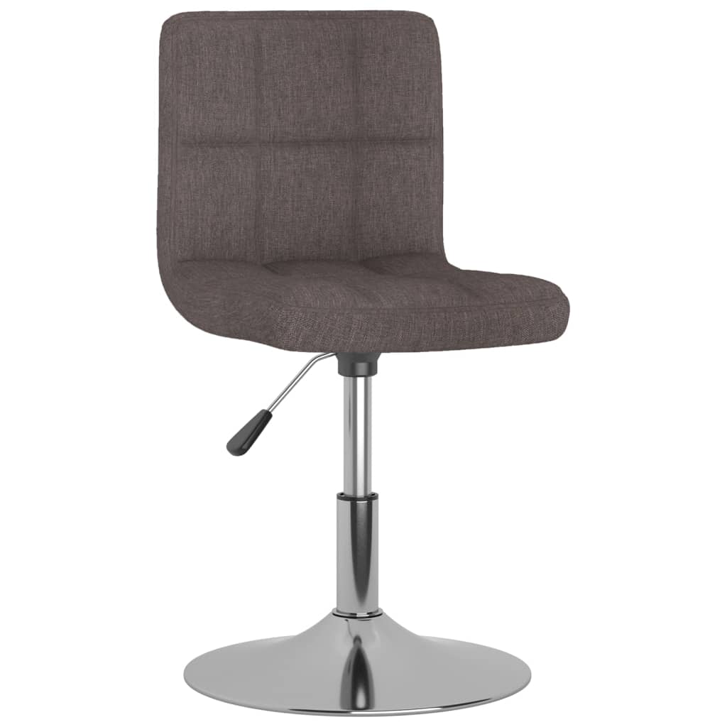 Eetkamerstoelen 4 st draaibaar stof taupe