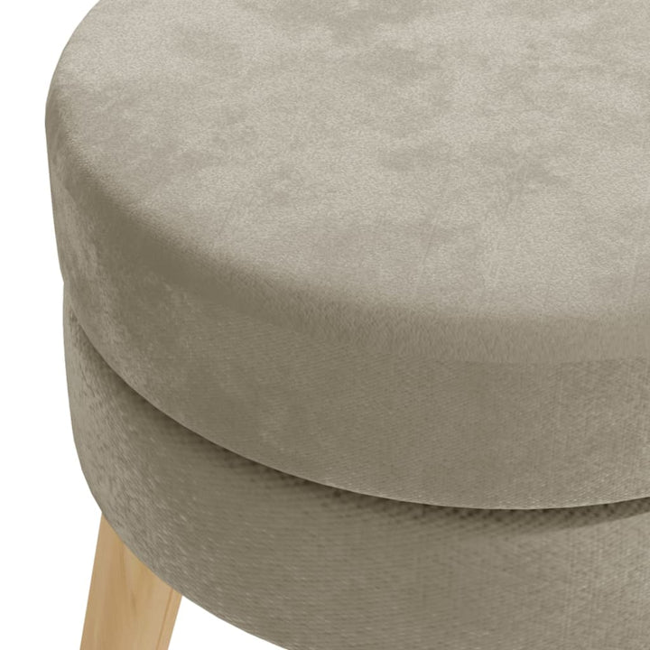 Hocker rond fluweel donkergrijs