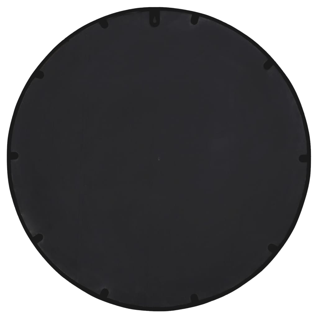 Spiegel rond 40x4 cm ijzer zwart