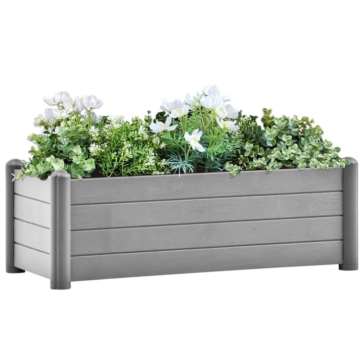 Plantenbak verhoogd 100x43x35 cm PP steengrijs