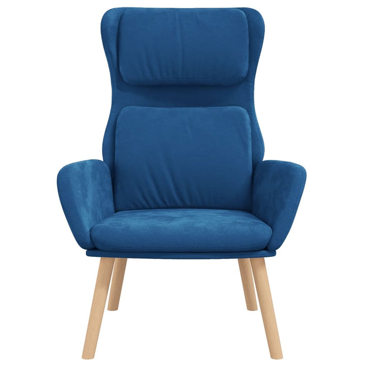 Relaxstoel fluweel blauw