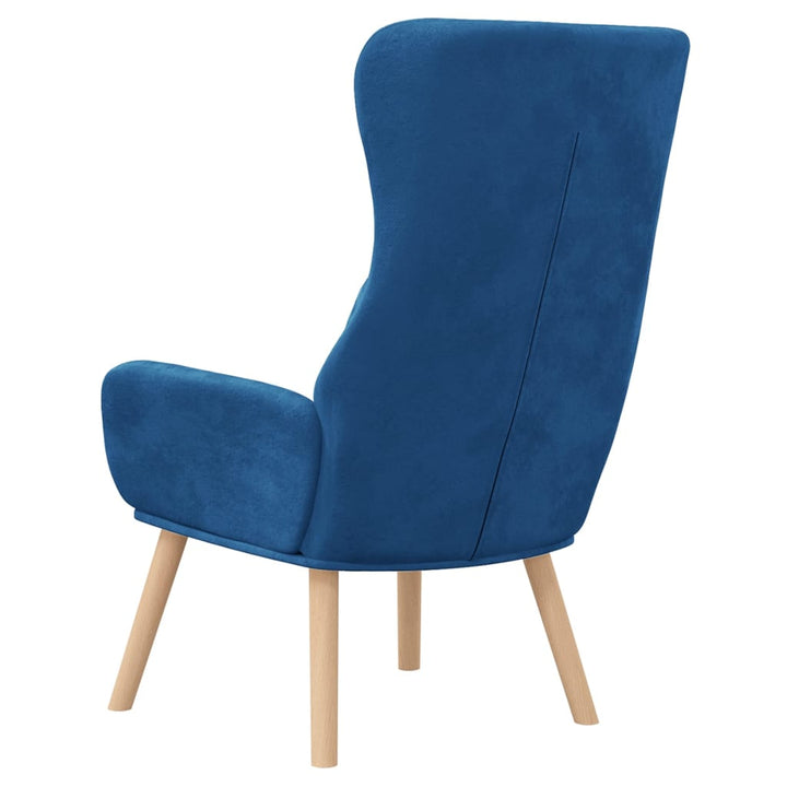 Relaxstoel fluweel blauw