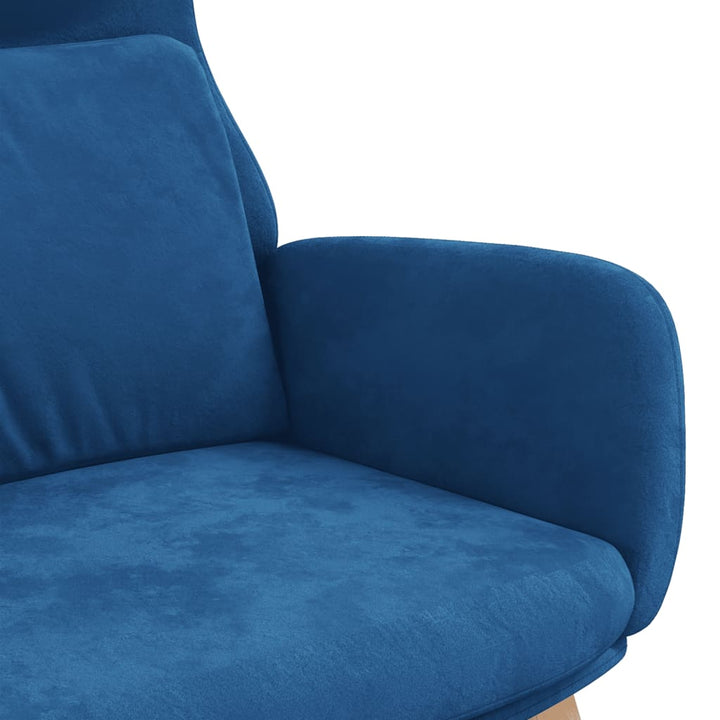 Relaxstoel fluweel blauw