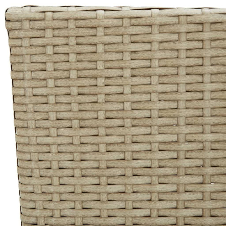 9-delige Tuinset met kussens poly rattan beige