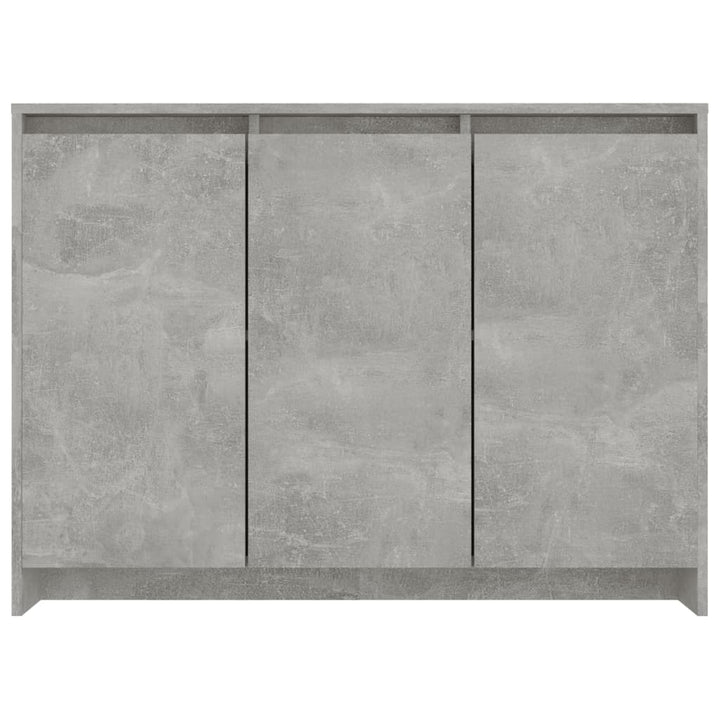 Dressoir 102x33x75 cm bewerkt hout betongrijs