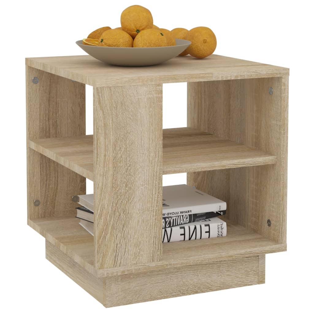 Salontafel 40x40x43 cm bewerkt hout sonoma eikenkleurig