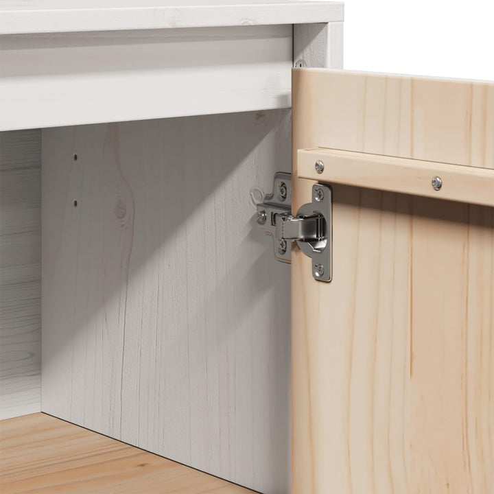 Dressoir 31,5x34x75 cm massief grenenhout wit