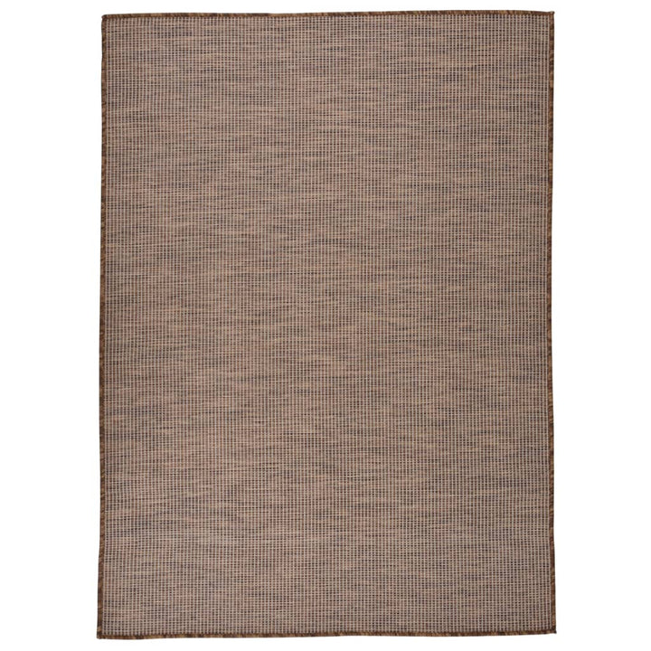 Buitenkleed platgeweven 200x280 cm bruin