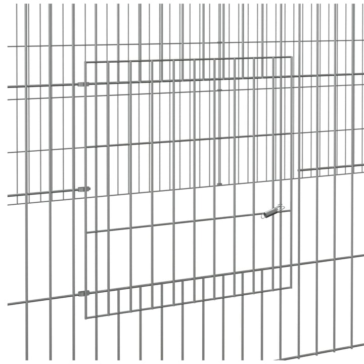 Konijnenkooi met 4 panelen 433x109x54 cm gegalvaniseerd ijzer