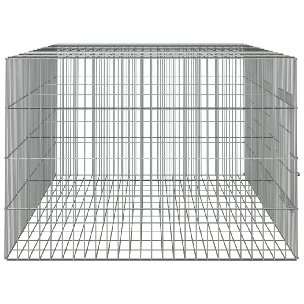 Konijnenkooi met 3 panelen 163x79x54 cm gegalvaniseerd ijzer