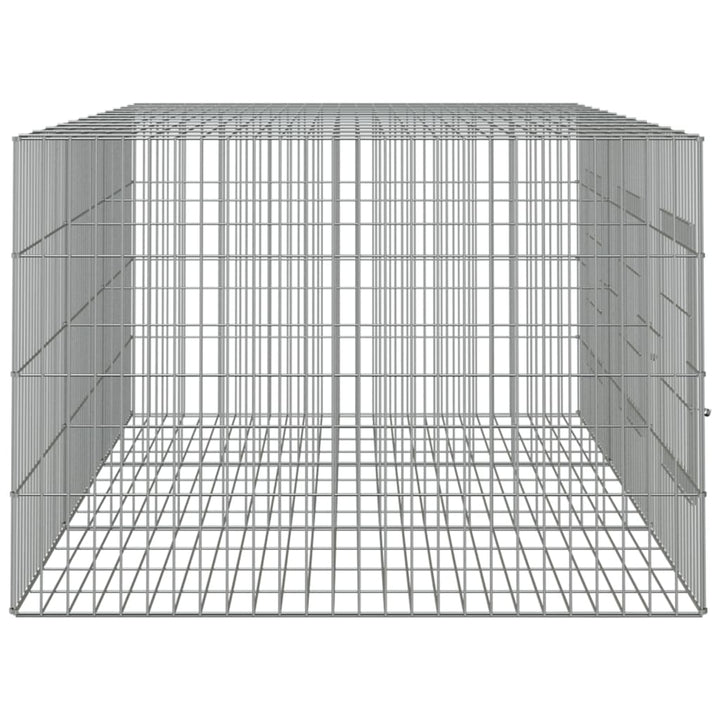 Konijnenkooi met 3 panelen 163x79x54 cm gegalvaniseerd ijzer