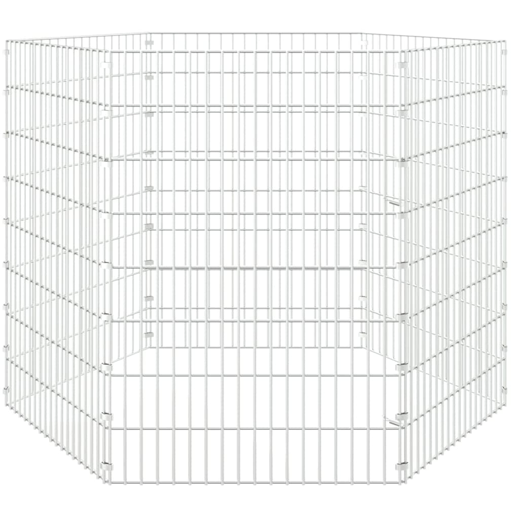 Konijnenkooi met 6 panelen 54x80 cm gegalvaniseerd ijzer