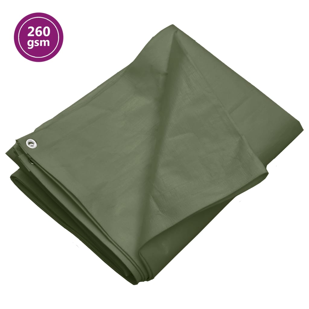 Dekzeil 260 g/m² 8x8 m HDPE groen