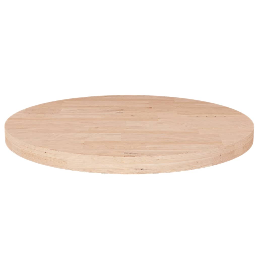 Tafelblad rond ø˜30x2,5 cm onbehandeld massief eikenhout