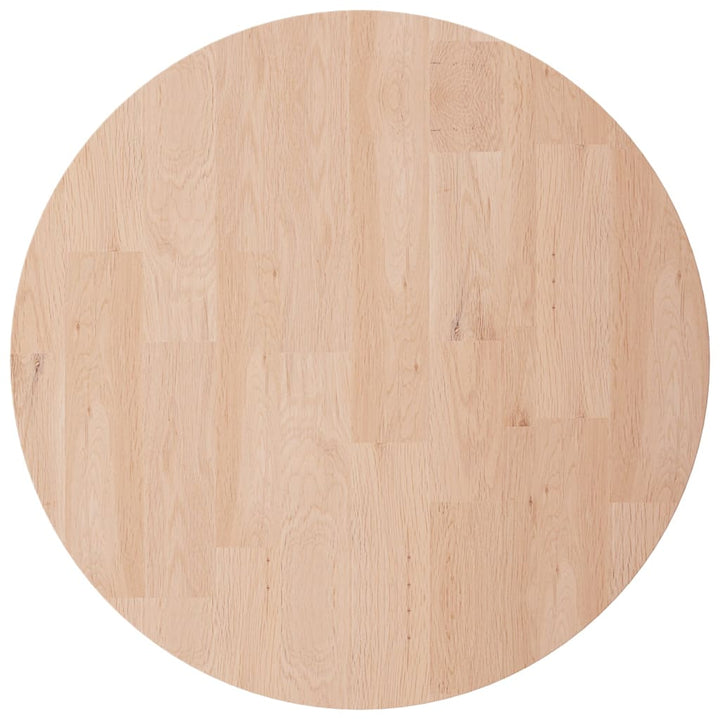 Tafelblad rond ø˜30x2,5 cm onbehandeld massief eikenhout