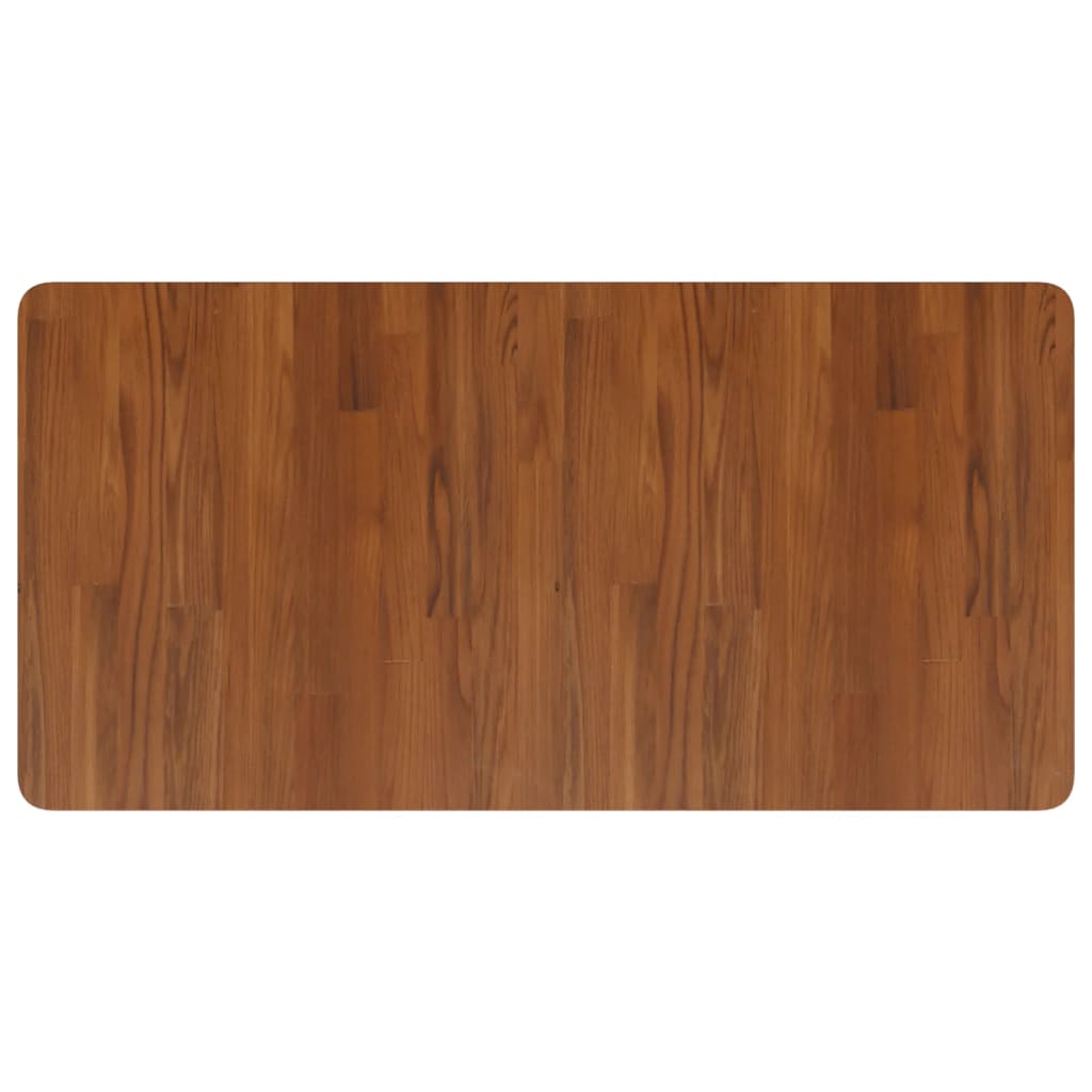 Wastafelblad 100x50x1,5cm behandeld massief hout donkerbruin