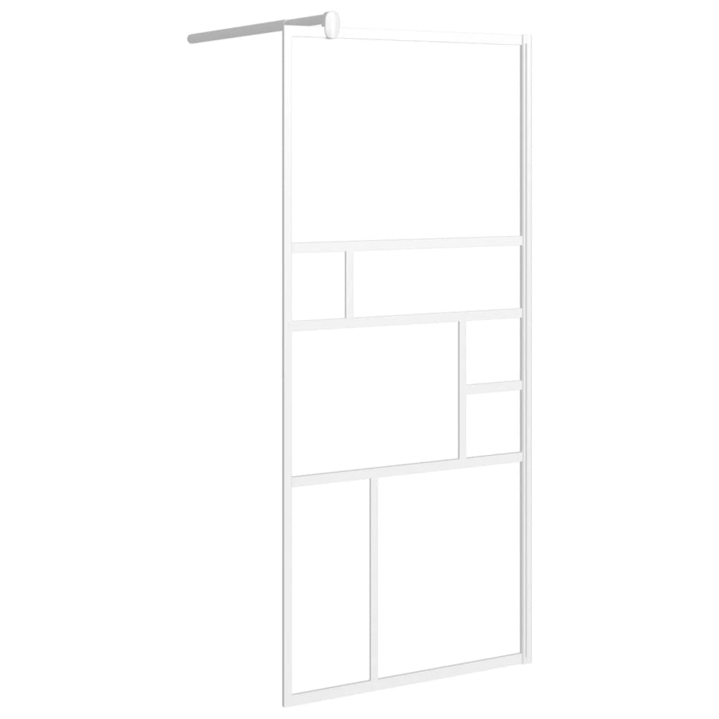 Inloopdouchewand 90x195 cm ESG-glas wit