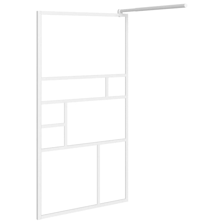 Inloopdouchewand 90x195 cm ESG-glas wit