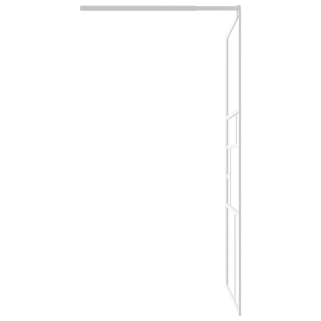 Inloopdouchewand 100x195 cm ESG-glas wit