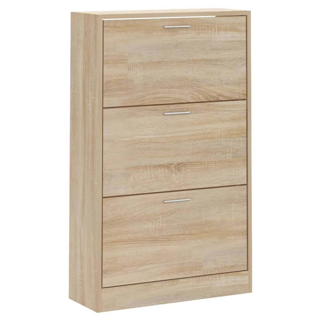 Schoenenkast 63x24x103 cm bewerkt hout sonoma eikenkleurig